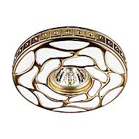 370213 NT16 239 белый/золото Встраиваемый декоративный светильник IP20 GX5.3 50W 12V PATTERN