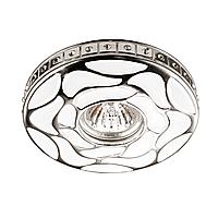 370214 NT16 239 белый/хром Встраиваемый декоративный светильник IP20 GX5.3 50W 12V PATTERN