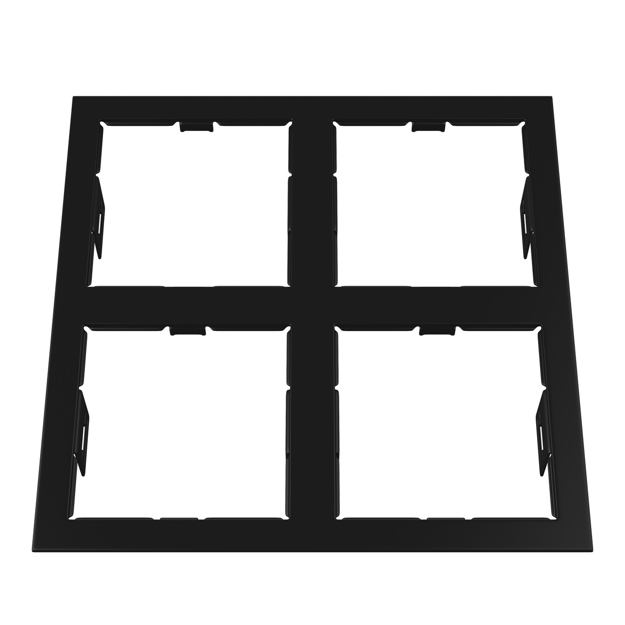 214547 Рамка DOMINO QUADRO 2х2 MR16 ЧЕРНЫЙ (в комплекте)