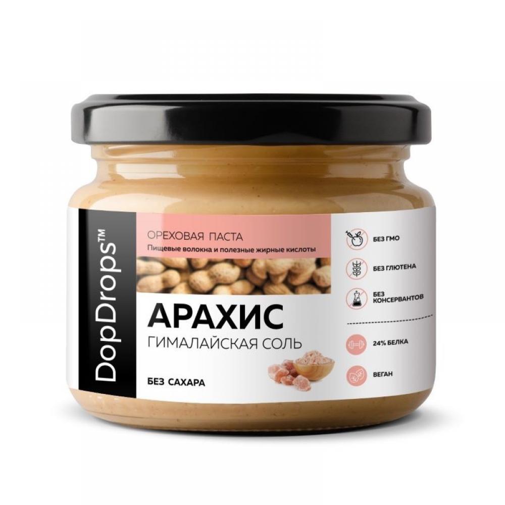 Арахисовая паста хрустящая кранчи с гималайской солью DopDrops, 250 гр