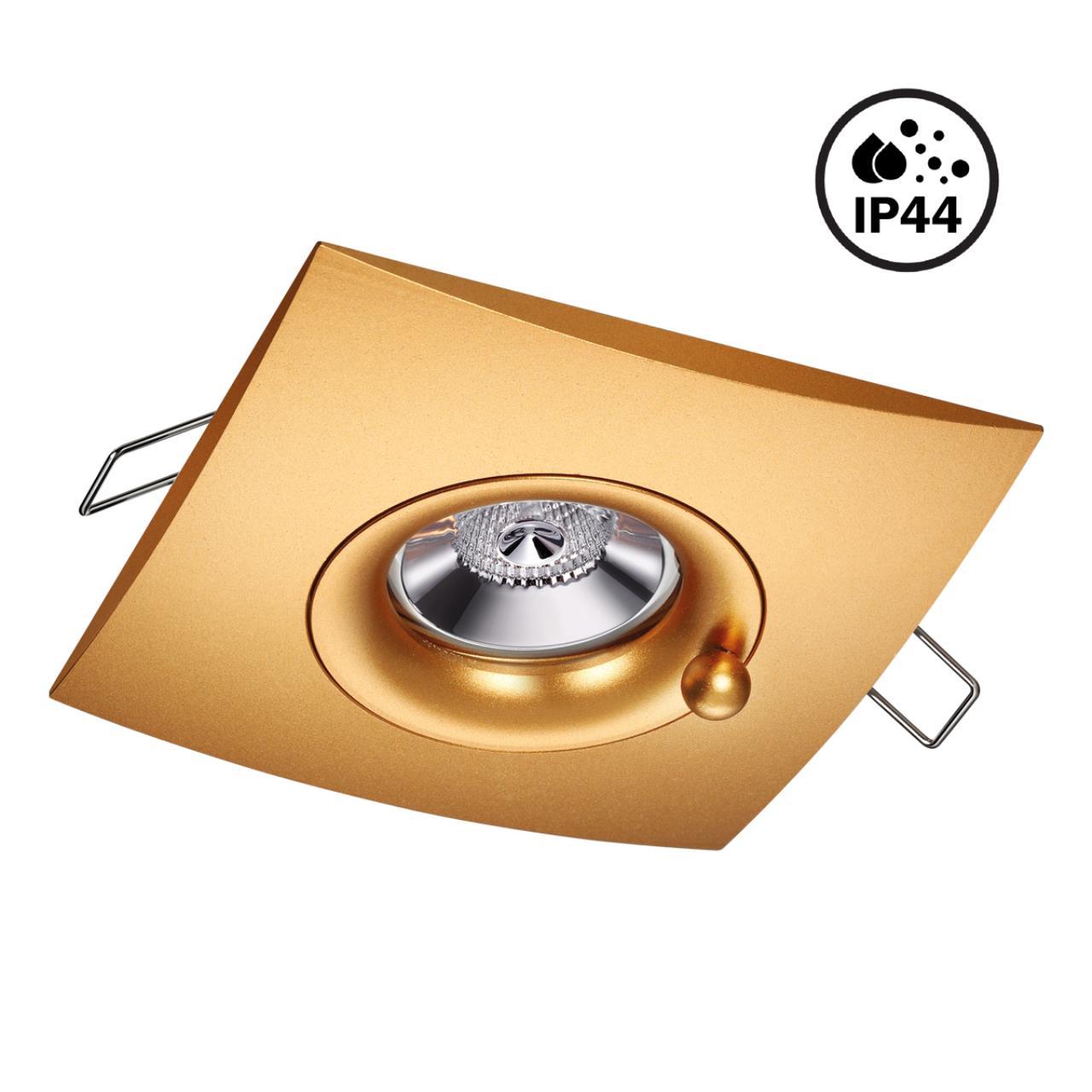 370795 SPOT NT21 000 матовое зодото Светильник встраиваемый влагозащищенный IP44 GU10 50W 220V WATER