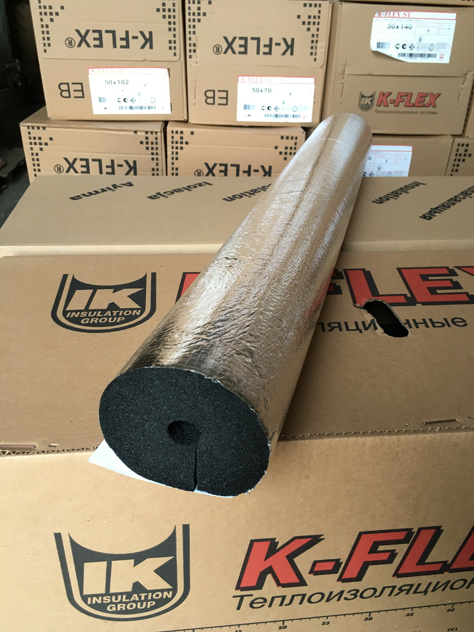 Трубка K-FLEX ST в комплекте со скотчем алюминиевым армированным 1000мм