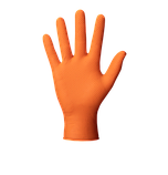 Перчатки нитриловые нестерильные неопудренные Go grip orange оранжевые, размер M, фото 2