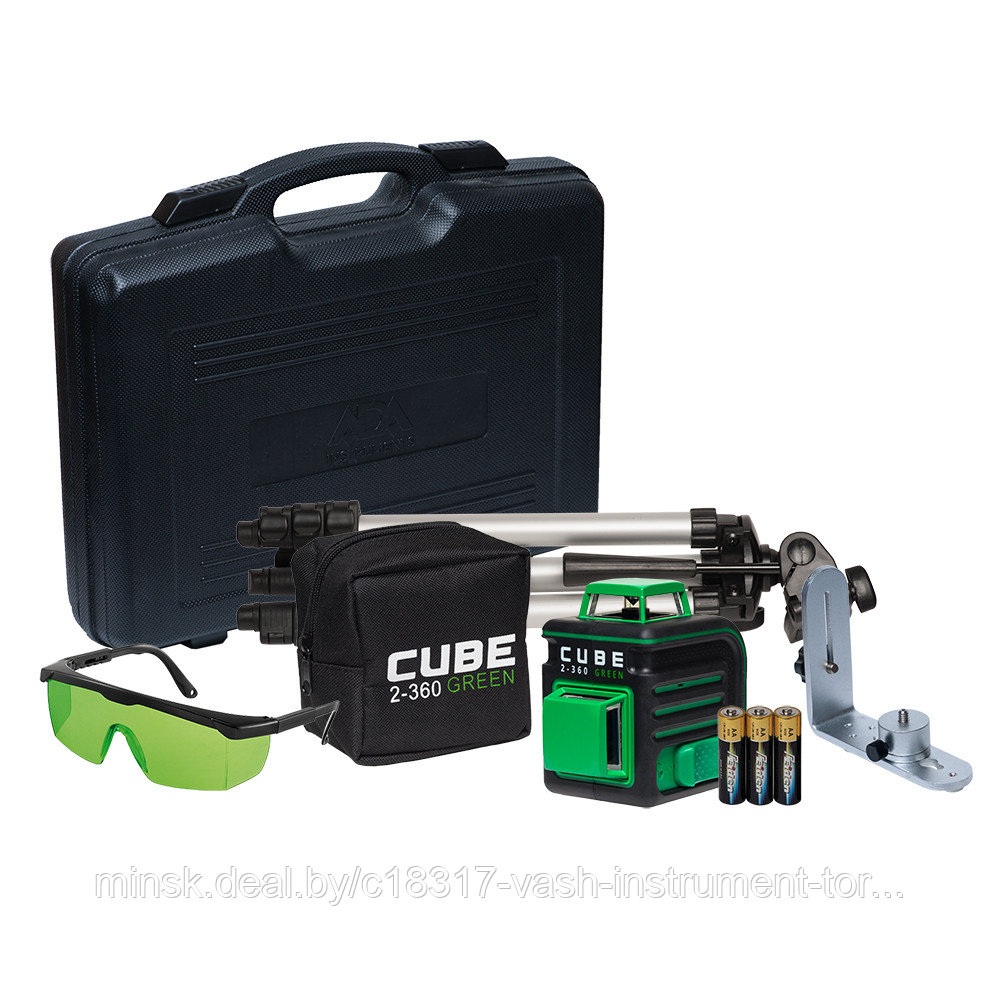 Лазерный нивелир ADA CUBE 2-360 Green ULTIMATE EDITION