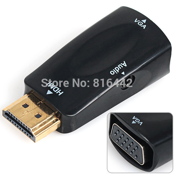 Преобразователь HDMI в VGA (HDMI папа - VGA мама) с аудио-выходом 3,5 мм. - фото 2 - id-p33880573