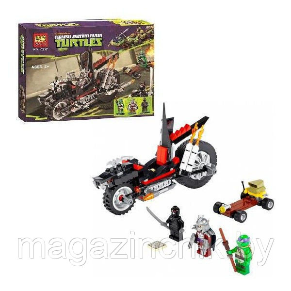 Конструктор Черепашки-ниндзя Bela 10207 Мотоцикл-дракон Шреддера 203 дет, аналог Lego Ninja Turtles 79101