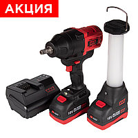Гайковерт аккумуляторный ударный 1/2", 1700 Нм, 18 В, в комплекте фонарь MIGHTY SEVEN DW-402AL