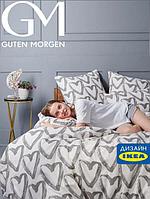 Постельное белье 2 спальное IKEA с сердечками любовь бязь хлопок комплект постель для двуспальной кровати