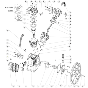 Голова компрессорная LB40, воздушный насос 4023430010, 4023430160, поршневой блок 3,0 кВт., фото 2