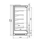 Вертикальная витрина Dazzl Vega SG 100 H210 125 +1…+7 (с боковинами), фото 5