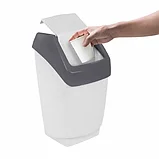 Ведро-контейнер 25л С КРЫШКОЙ (качающейся), для мусора, (в55*ш30*г28см), серое, фото 3