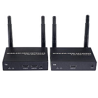Удлинитель сигнала HDMI по Wi-Fi до 200 метров, активный, FullHD 1080p, комплект, черный 556579