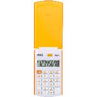 Калькулятор карманный Deli "Easy 39217", 8-ми разрядный, пластик, белый, оранжевый