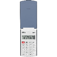 Калькулятор карманный Deli "Easy 39217", 8-ми разрядный, пластик, белый, черный
