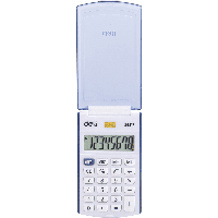 Калькулятор карманный Deli "Easy 39217", 8-ми разрядный, пластик, белый, синий