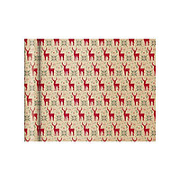 Бумага декоративная в рулоне "Raw kraft. Red reindeer", 70 г/м2, 5х0,35 м, разноцветный
