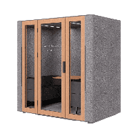 Кабина четырехместная Capsula QUADRO, глухая стенка, светлый войлок