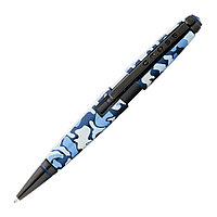 Ручка-роллер "Cross Edge Blue Camo", 0.7 мм, синий камуфляж, черный, стерж. черный