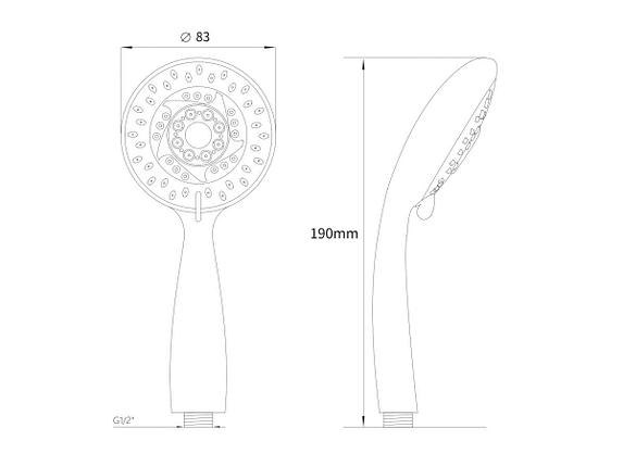 Душевая лейка, 3-функц. AVSSS-021 AV Engineering, фото 2