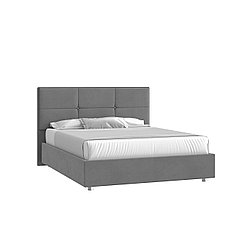 Кровать Мюнхен НО 160х200 с ПМ - Микровелюр кат. 2 Энигма 11 серый (Мелодия сна)