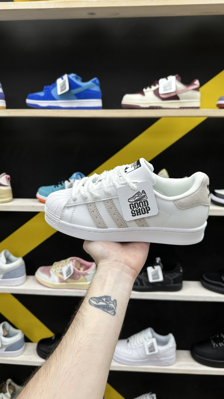 Кроссовки Adidas Superstar White Beige