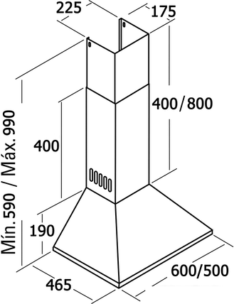 Кухонная вытяжка CATA V3-S500 X, фото 2