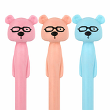 Ручка фигурная шариковая ЮНЛАНДИЯ "Мишка", мягкий силиконовый корпус, ассорти, СИНЯЯ, пишущий узел 0,7 мм, фото 5