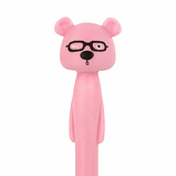 Ручка фигурная шариковая ЮНЛАНДИЯ "Мишка", мягкий силиконовый корпус, ассорти, СИНЯЯ, пишущий узел 0,7 мм, фото 7