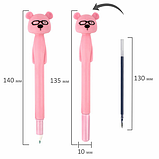 Ручка фигурная шариковая ЮНЛАНДИЯ "Мишка", мягкий силиконовый корпус, ассорти, СИНЯЯ, пишущий узел 0,7 мм, фото 8