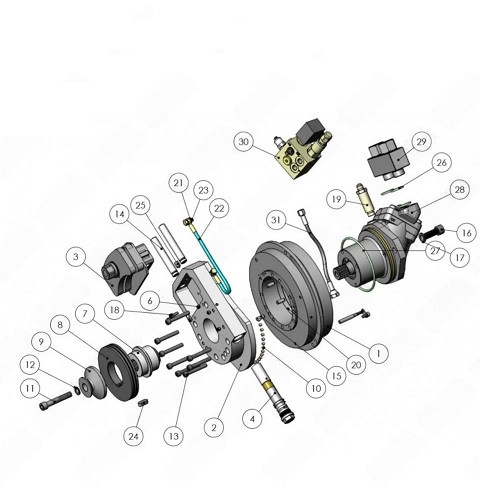 Пильный механизм с автонатяжением 3160373