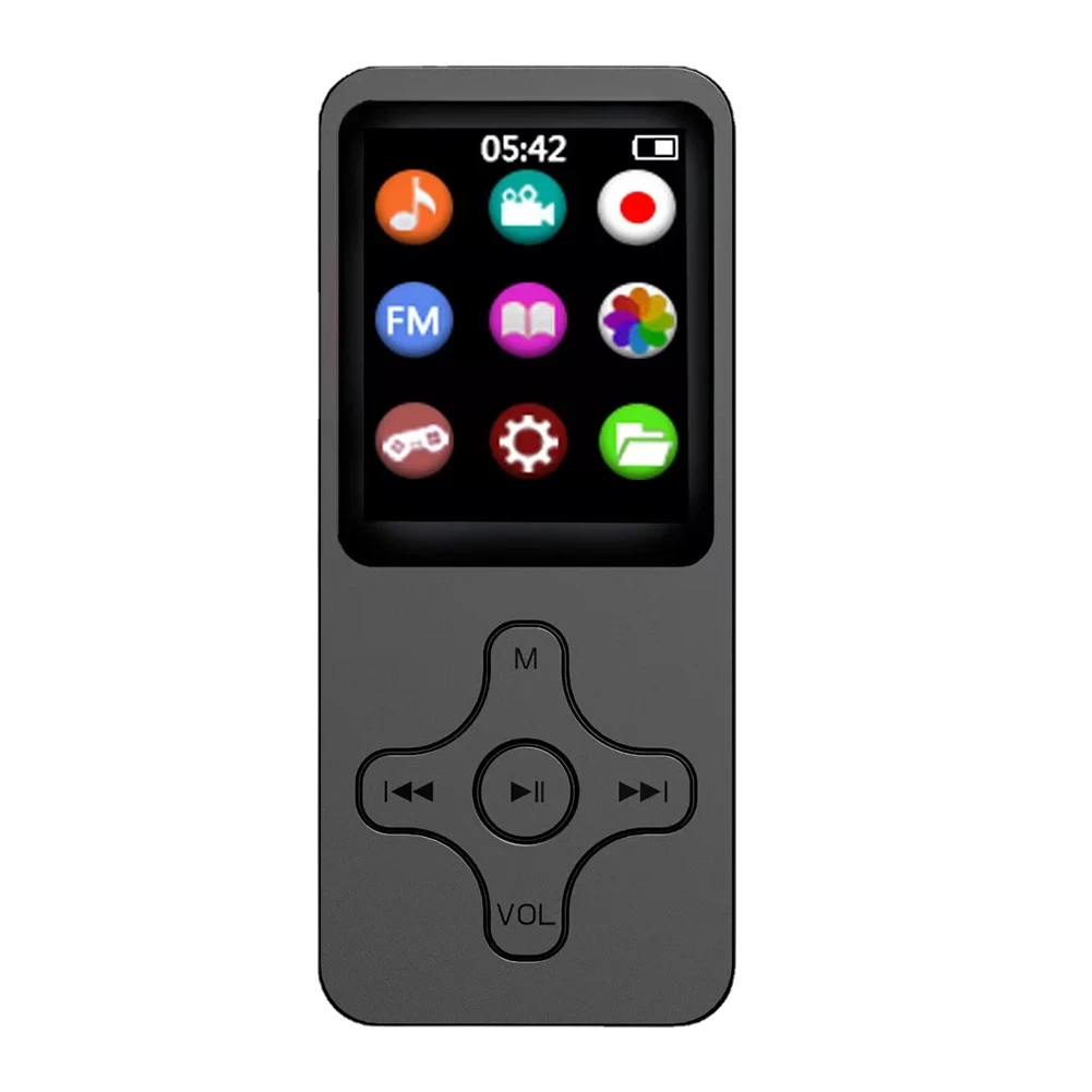 MP3 плеер c Bluetooth - YP3-33, экран 1.8", FM радио, microSD 16GB, диктофон, динамик, черный