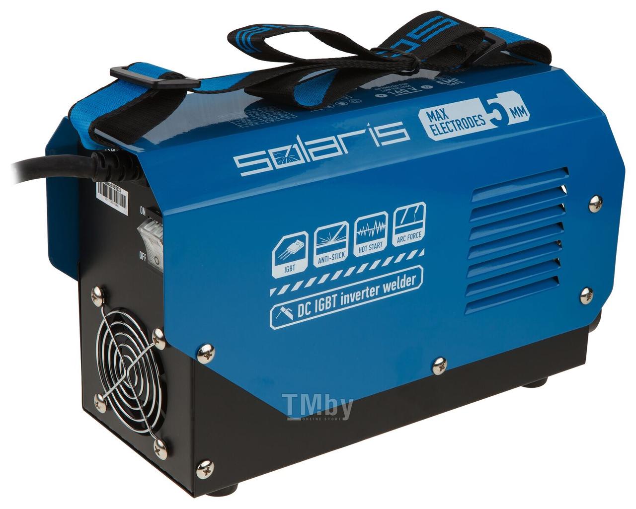 Инвертор сварочный SOLARIS MMA-250D (230В; 20-200 А; 70В; электроды диам. 1.6-5.0 мм; вес 3.6 кг)