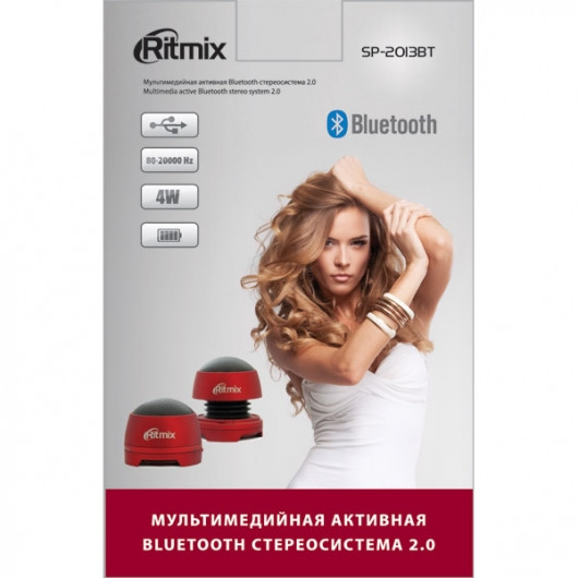 Акустическая 2.0 система Ritmix SP-2013BT (4 Вт, Bluetooth, аккумулятор, питание от USB) - фото 4 - id-p33911830