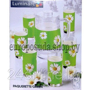 Набор кувшин+стаканы Luminarc Carine PAQUERETTE N7770 - фото 1 - id-p33912328