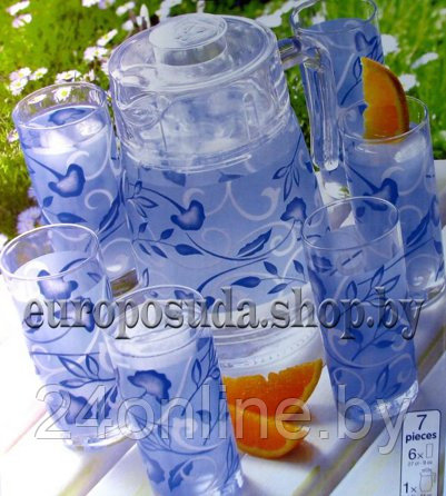 Набор кувшин+стаканы Luminarc PLENITUDE BLUE арт: D2328