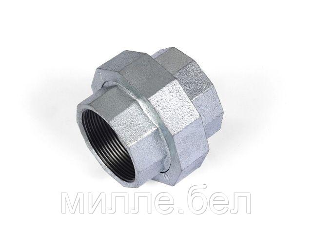 Американка под конус 3/4" вн.-вн. чугун оцинк., (2 шт. инд. упак.), AV Engineering