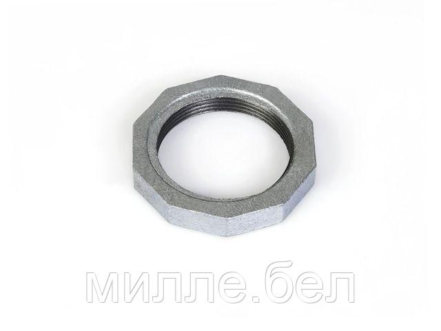 Контргайка 1/2" чугун оцинк., (2 шт. инд. упак.),  AV Engineering