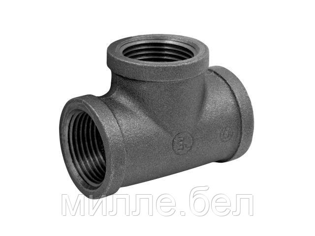 Тройник 1 1/4" чугун черн., AV Engineering