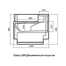 Гастрономическая витрина Dazzl Galaxy 080 94 Plug-in вентилируемая SELF +2…+6 (с боковинами), фото 2