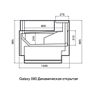 Гастрономическая витрина Dazzl Galaxy 080 250 вентилируемая среднетемпературная SELF +2...+6 (с боковинами), фото 2