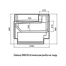 Гастрономическая витрина Dazzl Galaxy 080 190 Plug-in статическая Рыба на льду SELF -1…+2 (с боковинами), фото 2