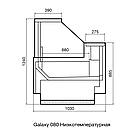 Гастрономическая витрина Dazzl Galaxy 080 125 Plug-in статическая низкотемпературная до ...-18 (с боковинами), фото 2