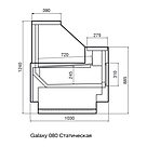 Гастрономическая витрина Dazzl Galaxy 080 250 статическая Рыба на льду -1...+2 (с боковинами), фото 4