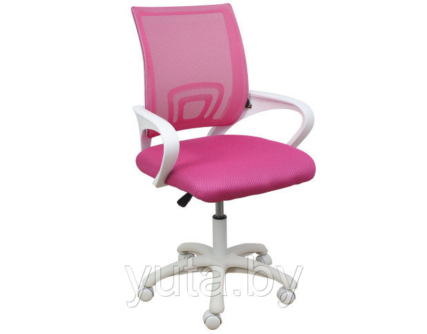 Кресло поворотное RICCI, WHITE (розовый)
