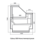 Гастрономическая витрина Dazzl Galaxy 080 150 НТ статическая низкотемпературная -18 (с боковинами), фото 2