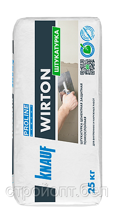 Цементная защитная тонкослойная штукатурка KNAUF WIRTON, 25 кг, РФ, фото 2