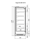 Вертикальная витрина Dazzl Vega DG 080 H210 торцевая +1…+7 (с боковинами), фото 5