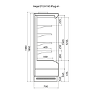 Витрина холодильная Dazzl Vega 070 H195 Plug-in 250 0…+7 (с боковинами), фото 5