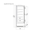 Витрина холодильная Dazzl Vega SG 080 H210 250 Plug-in +1…+7 (с боковинами), фото 5