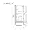 Витрина холодильная Dazzl Vega DG 080 H210 190 Plug-in +1…+7 (с боковинами), фото 6